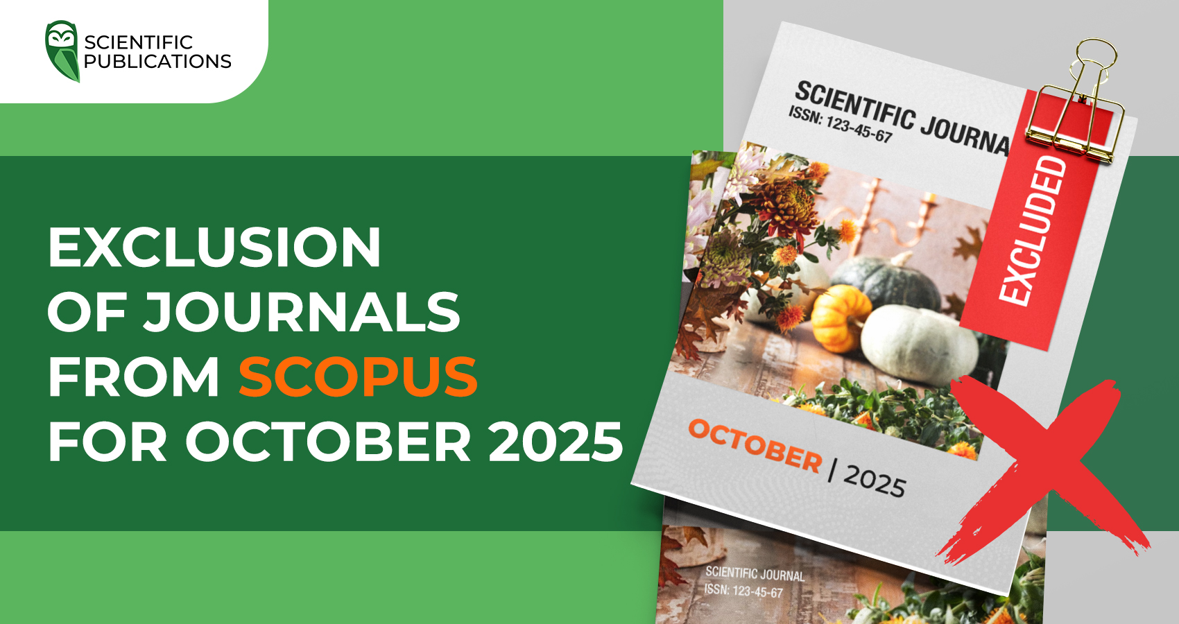 Exclusion of journals from Scopus for October 2025