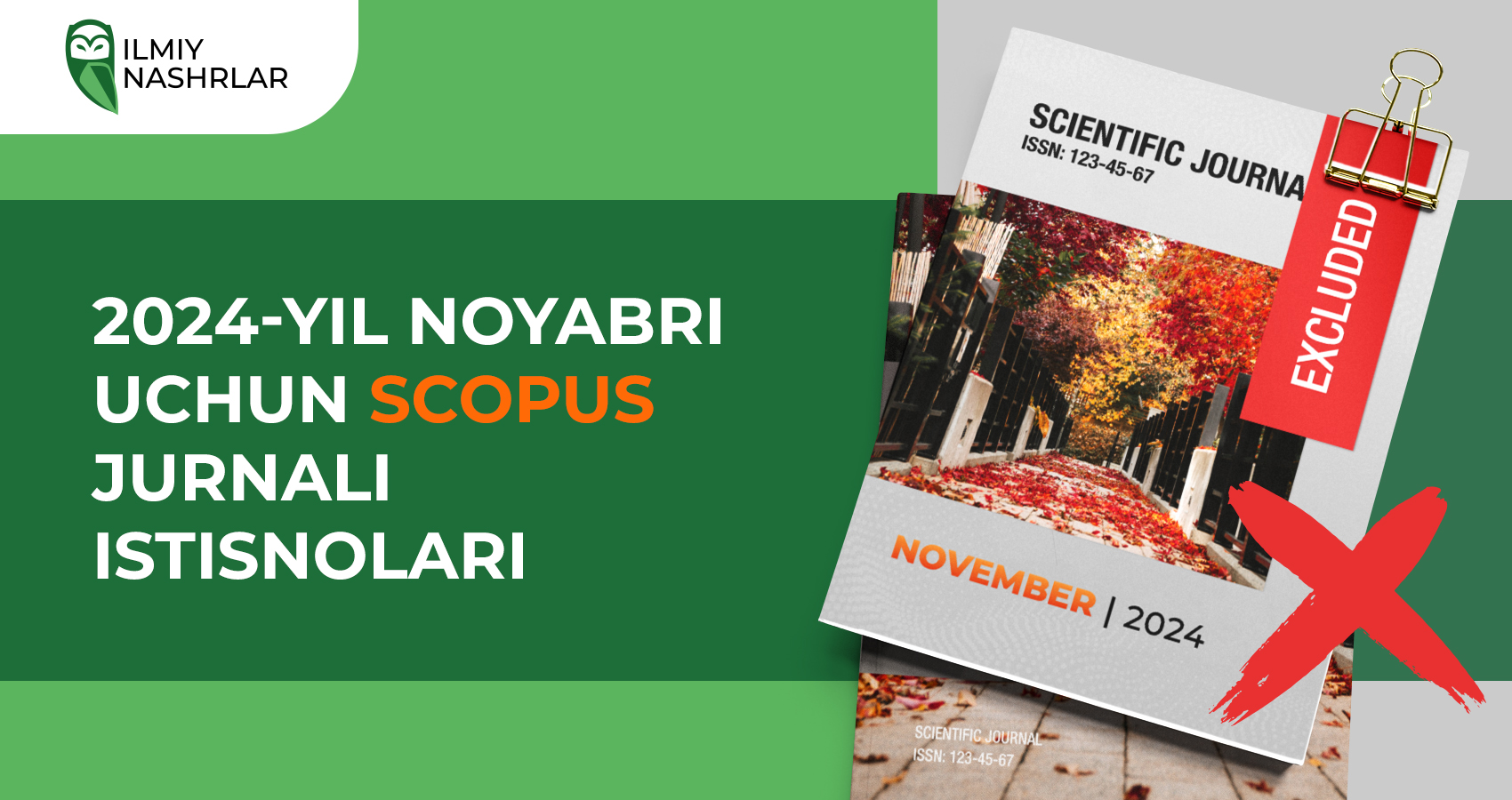 2024-yil noyabri uchun Scopus jurnali istisnolari