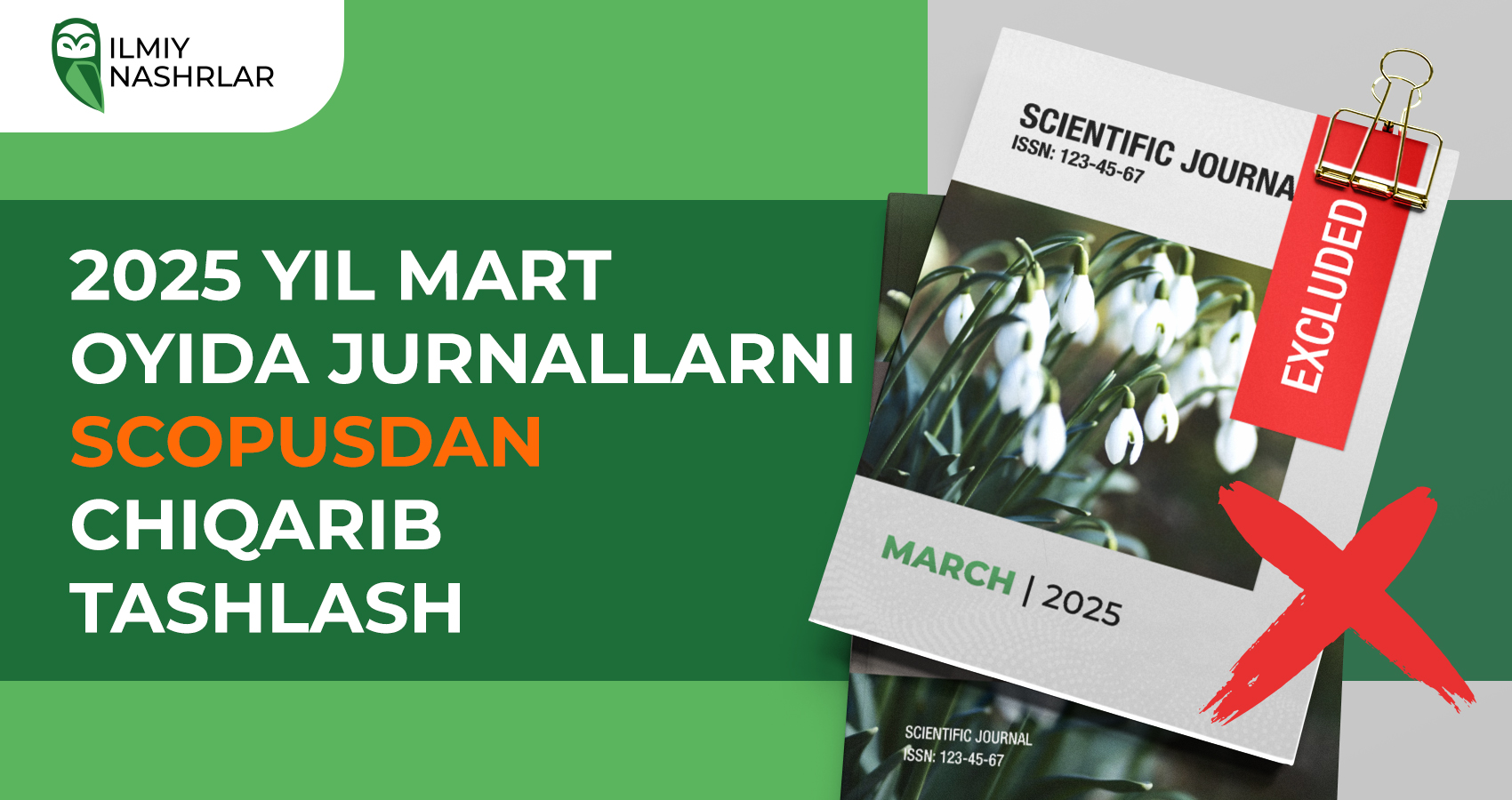 2025 yil mart oyida jurnallarni Scopusdan chiqarib tashlash