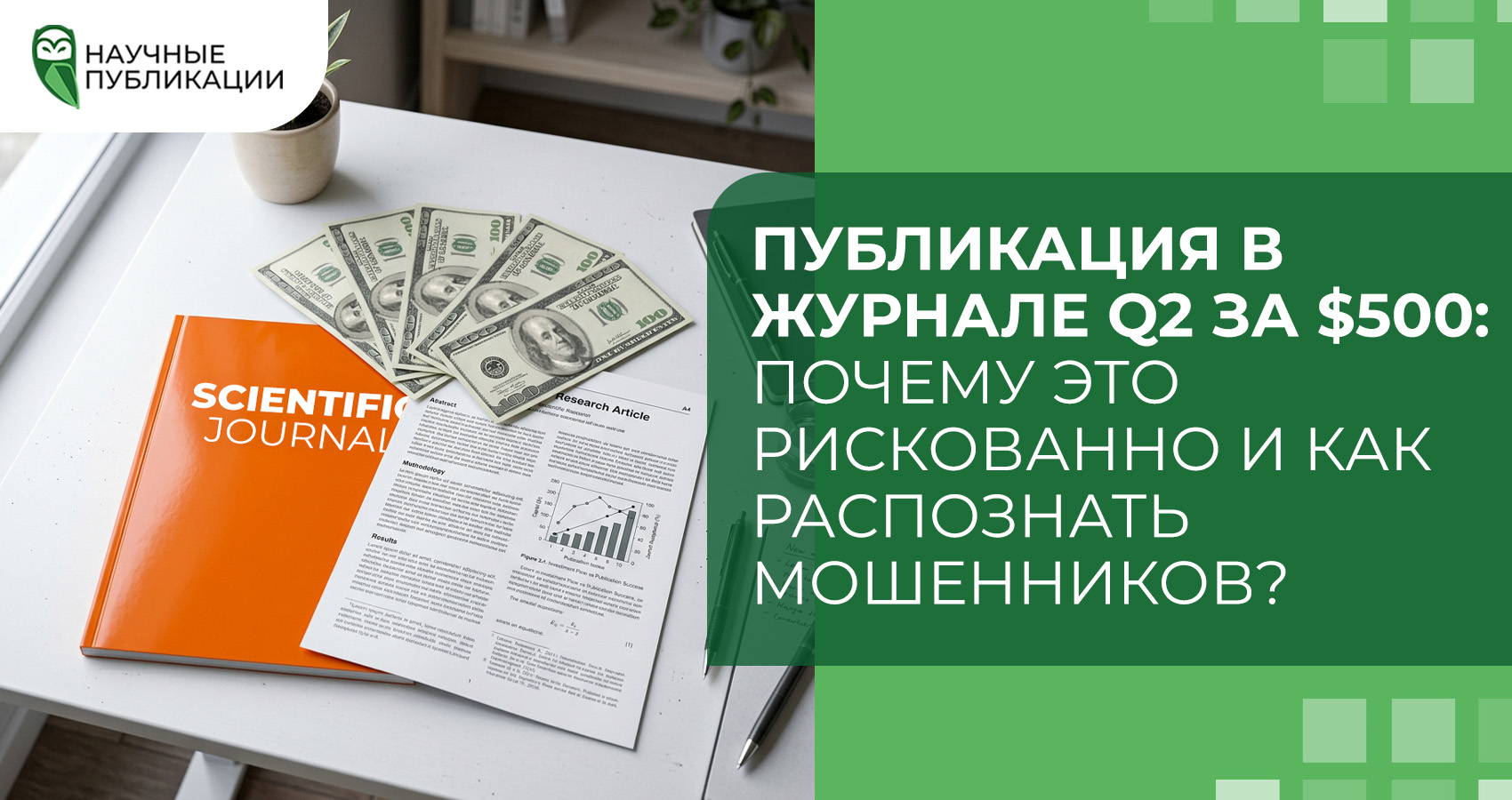 Публикация в журнале Q2 за $500: почему это рискованно и как распознать мошенников?