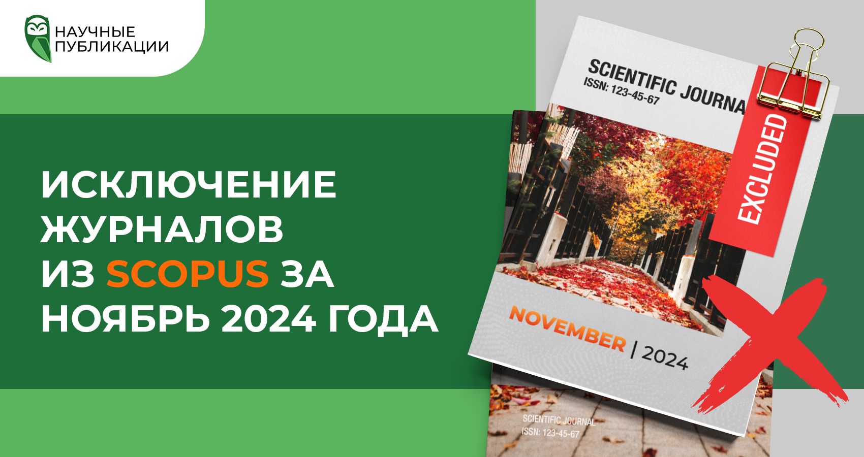 Исключение журналов со Scopus за ноябрь 2024