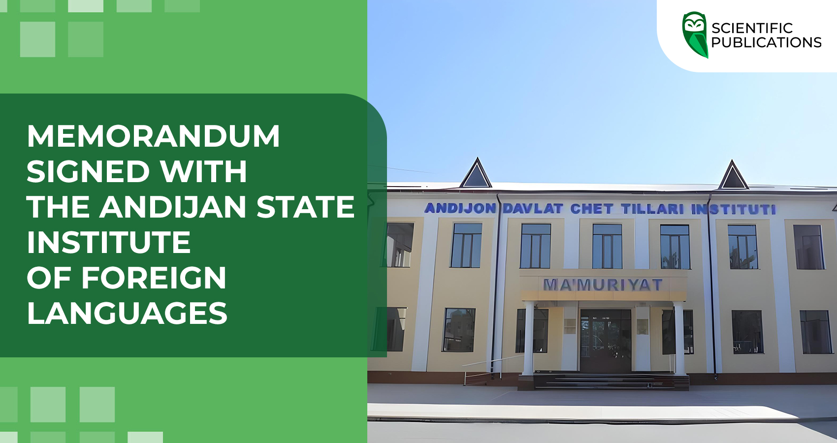 Memorandum signed with the Andijan State Institute of Foreign Languages