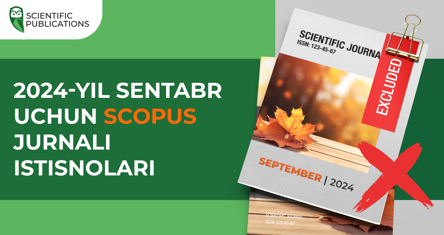2024-yil sentabr uchun Scopus jurnali istisnolari